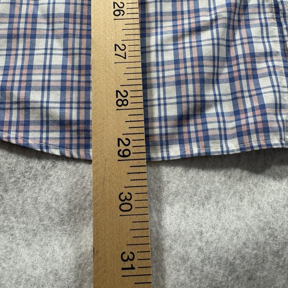UNTUCKit LT Men’s Large Wrinkle Free Pink/Blue Plaid Check Shirt Button - Picture 5 of 5